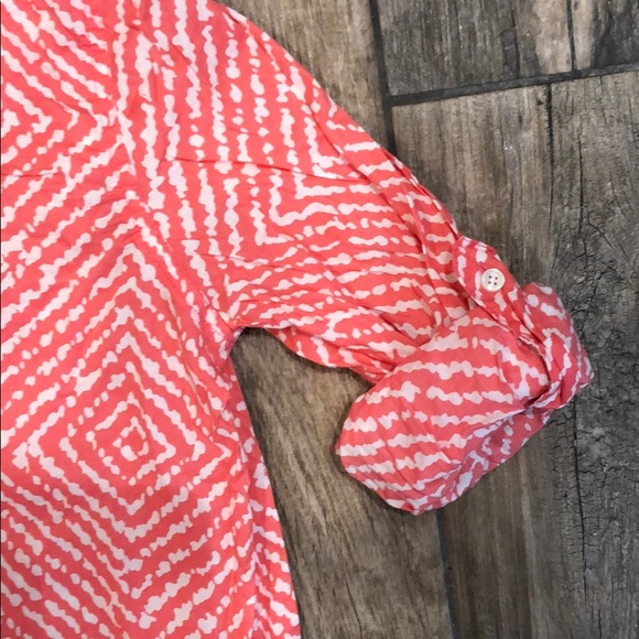 J. Crew Coral Print Coverup Tunic Size Small EUC - Picture 3 of 4